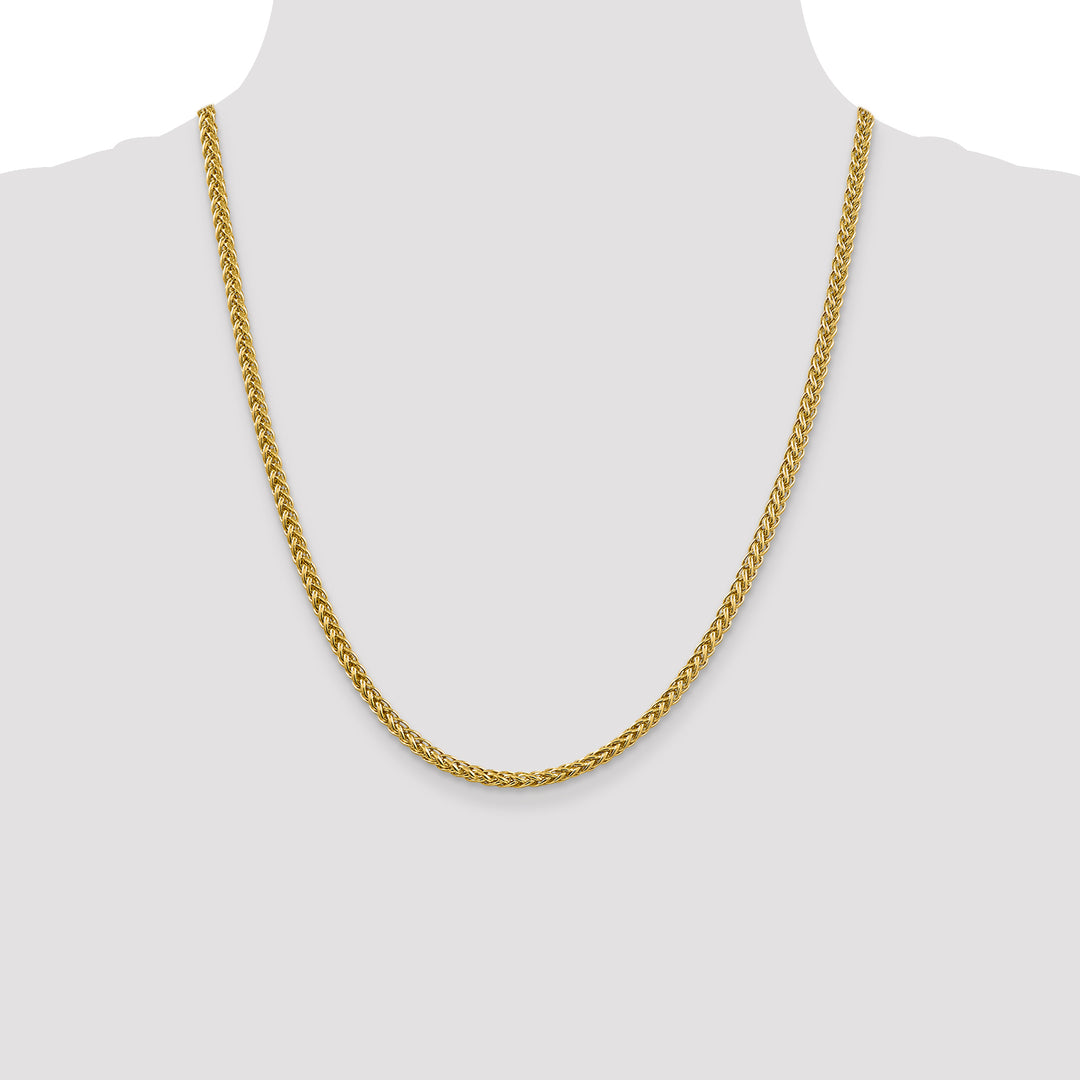 14k 3.5mm Semi-solid 3-Wire Wheat Chain