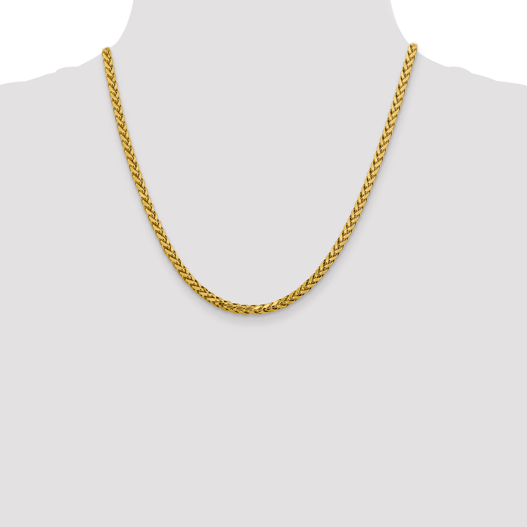 14k 3.7mm Semi-solid D/C Wheat Chain