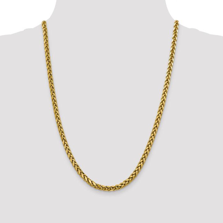 14k 5mm Semi-solid D/C Wheat Chain