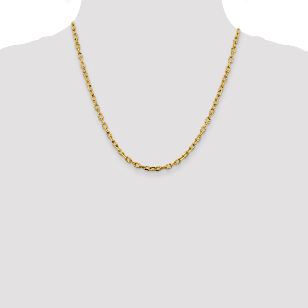 14k 3.7mm Semi-solid D/C Open Link Cable Chain