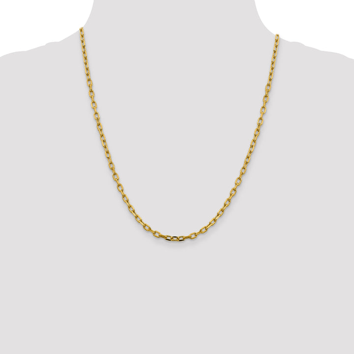 14k 3.7mm Semi-solid D/C Open Link Cable Chain