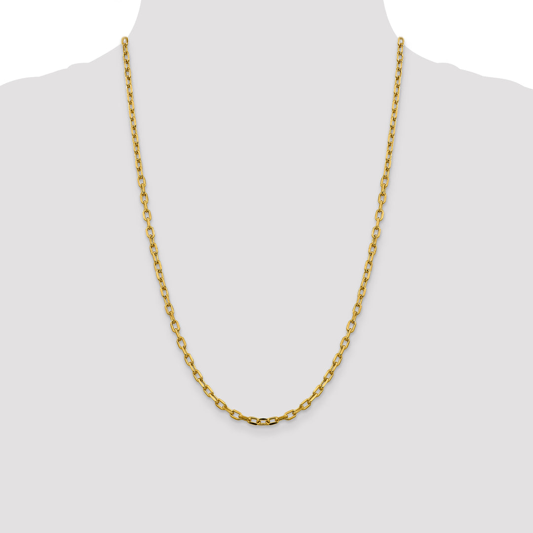 14k 3.7mm Semi-solid D/C Open Link Cable Chain