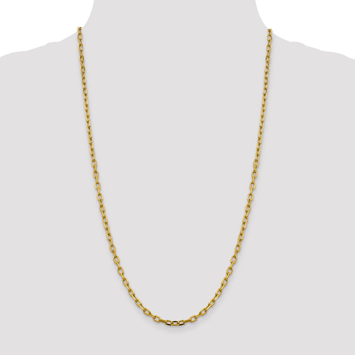14k 3.7mm Semi-solid D/C Open Link Cable Chain