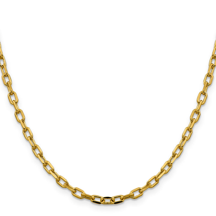 14k 3.7mm Semi-solid D/C Open Link Cable Chain