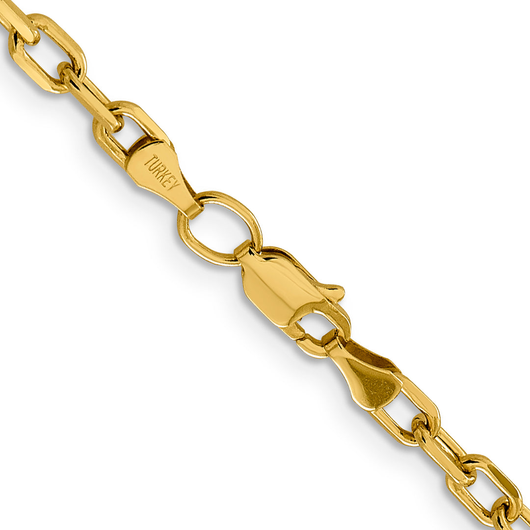 14k 3.7mm Semi-solid D/C Open Link Cable Chain