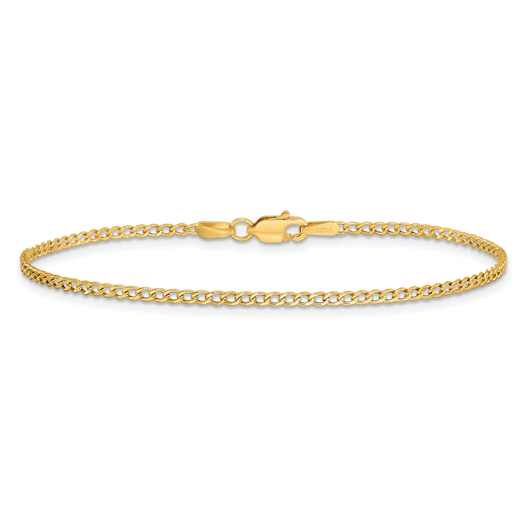 14k 1.85mm Semi-Solid Curb Chain