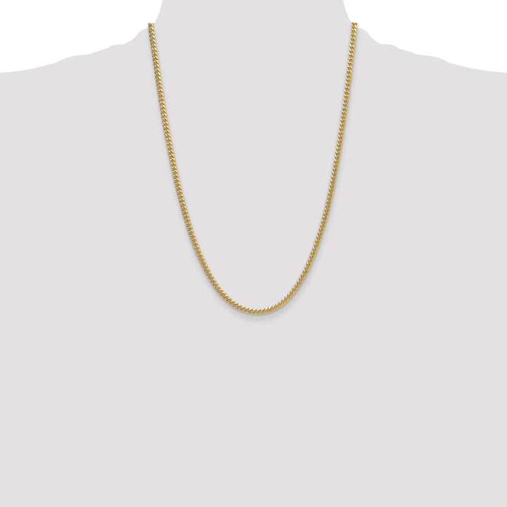 14k 3.5mm Semi-Solid Miami Cuban Chain
