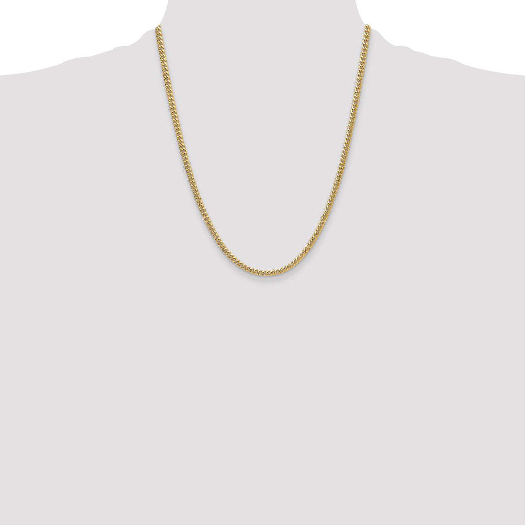14k 3.5mm Semi-Solid Miami Cuban Chain