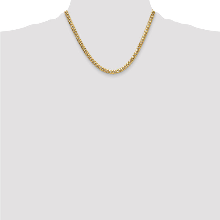 14k 5.25mm Semi-Solid Miami Cuban Chain