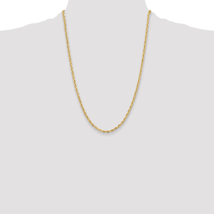 14ky 3.5mm Semi-Solid Rope Chain