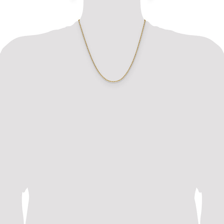 14k 2.2mm Semi-Solid Beveled Paperclip Chain