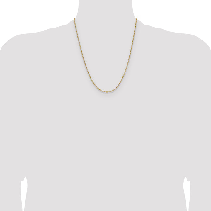 14k 2.2mm Semi-Solid Beveled Paperclip Chain