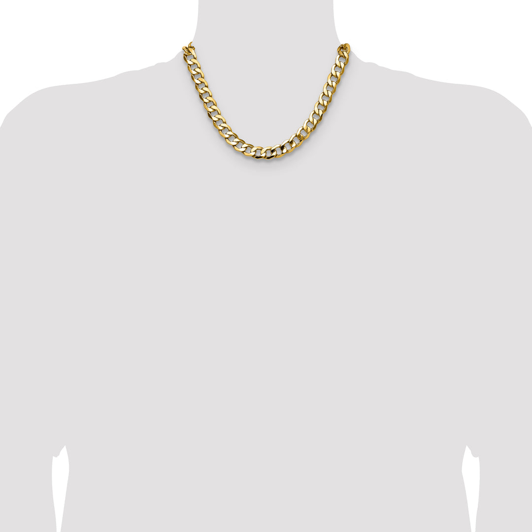 14k 11.3mm Semi-Solid Curb Chain