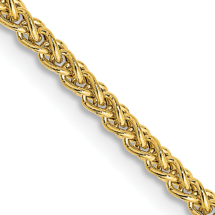 14k 2mm Semi-Solid Wheat Chain