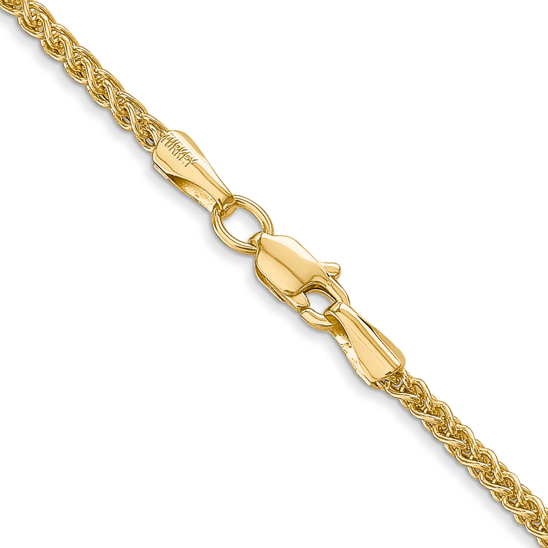 14k 2mm Semi-Solid Wheat Chain