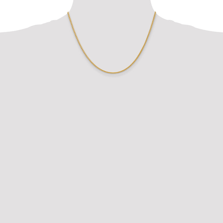 14k 2mm Semi-Solid Wheat Chain