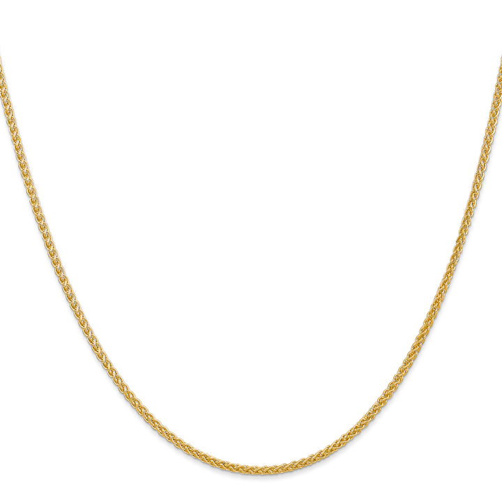 14k 2mm Semi-Solid Wheat Chain