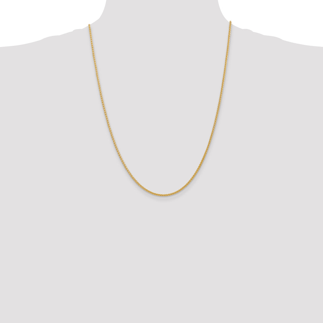14k 2mm Semi-Solid Wheat Chain