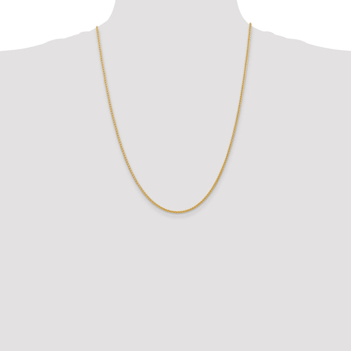 14k 2mm Semi-Solid Wheat Chain