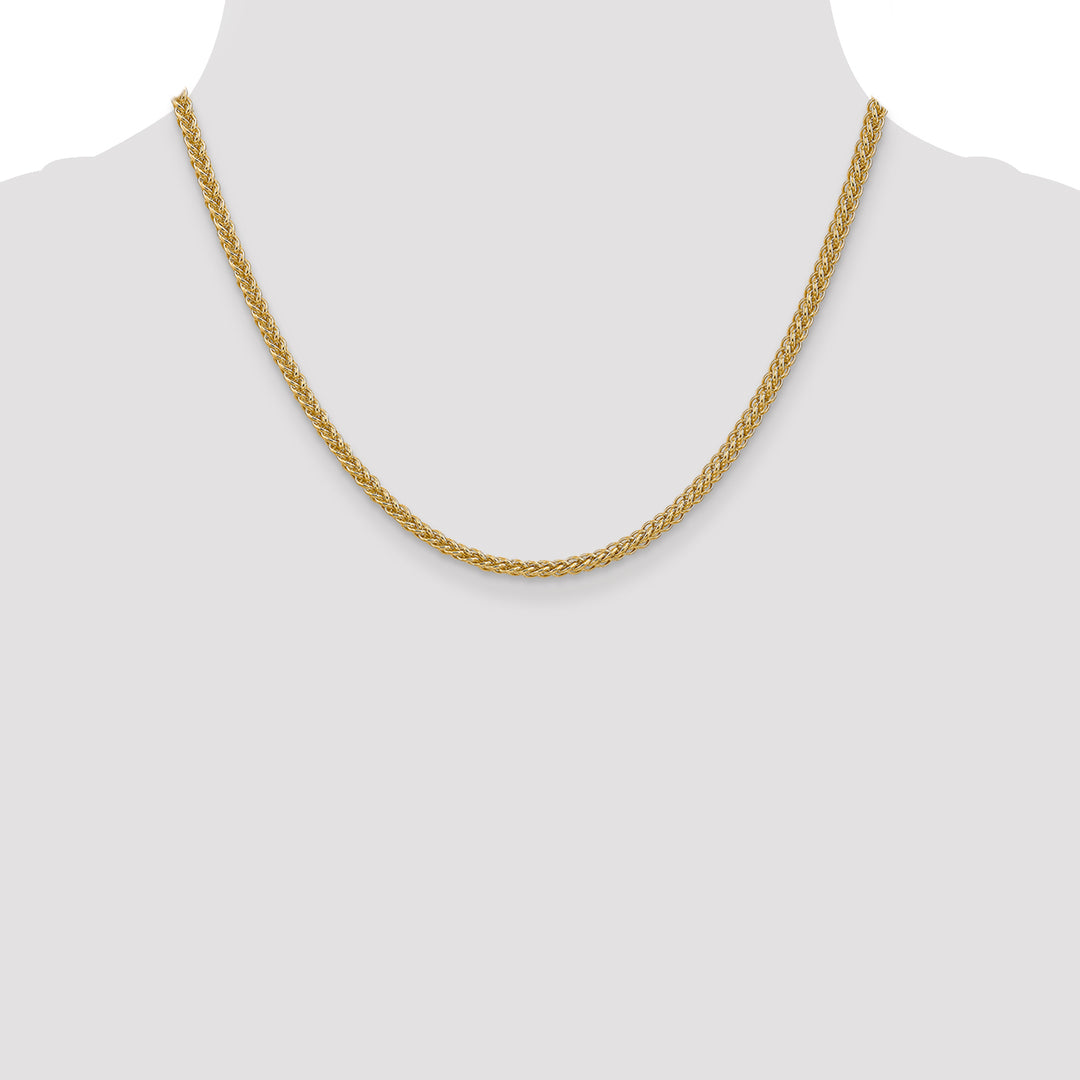 14k 2.6mm Semi-solid 3-Wire Wheat Chain