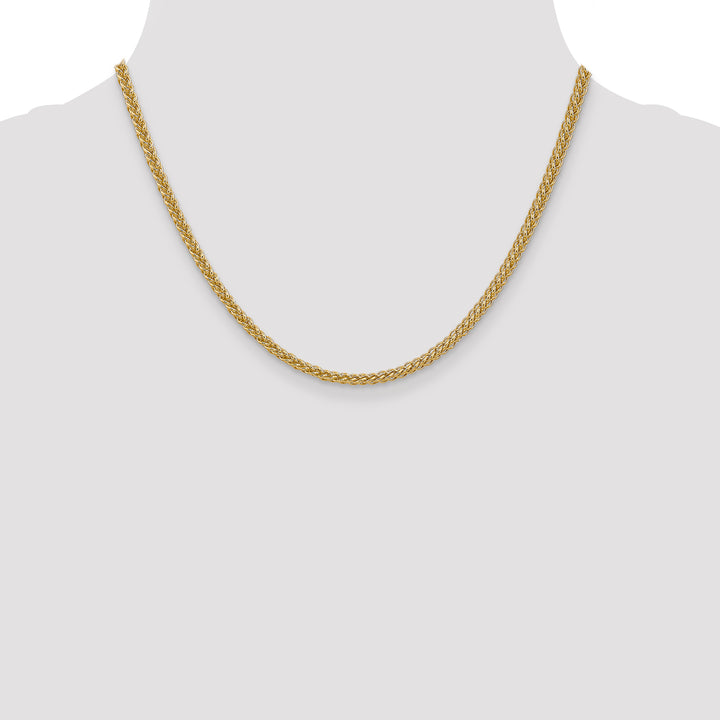 14k 2.6mm Semi-solid 3-Wire Wheat Chain