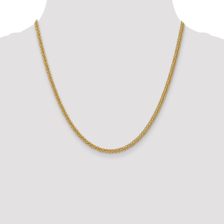 14k 2.6mm Semi-solid 3-Wire Wheat Chain