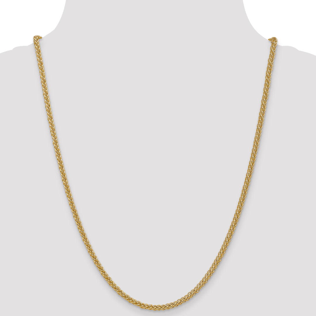 14k 2.6mm Semi-solid 3-Wire Wheat Chain