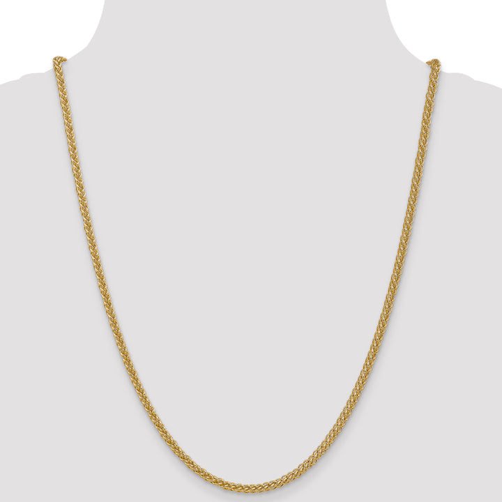 14k 2.6mm Semi-solid 3-Wire Wheat Chain
