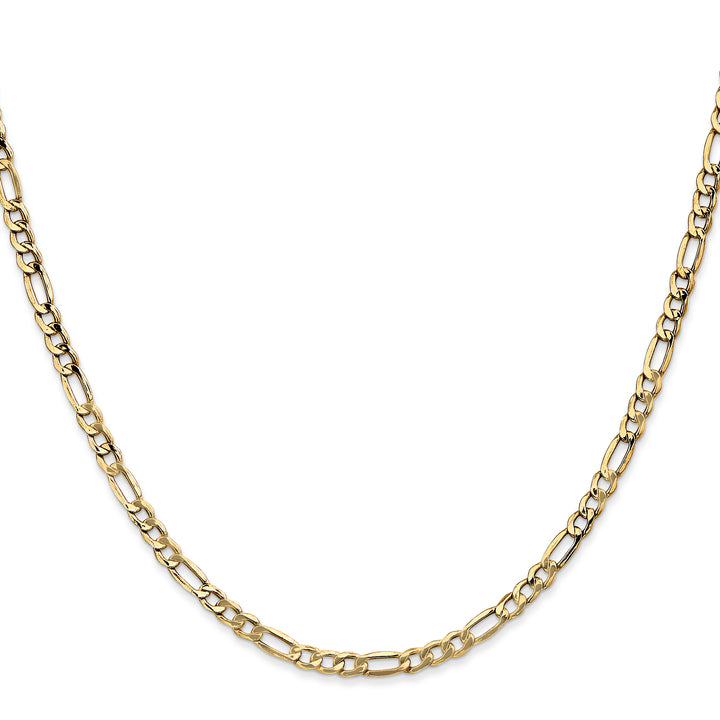 14k 3.5mm Semi-Solid Figaro Chain