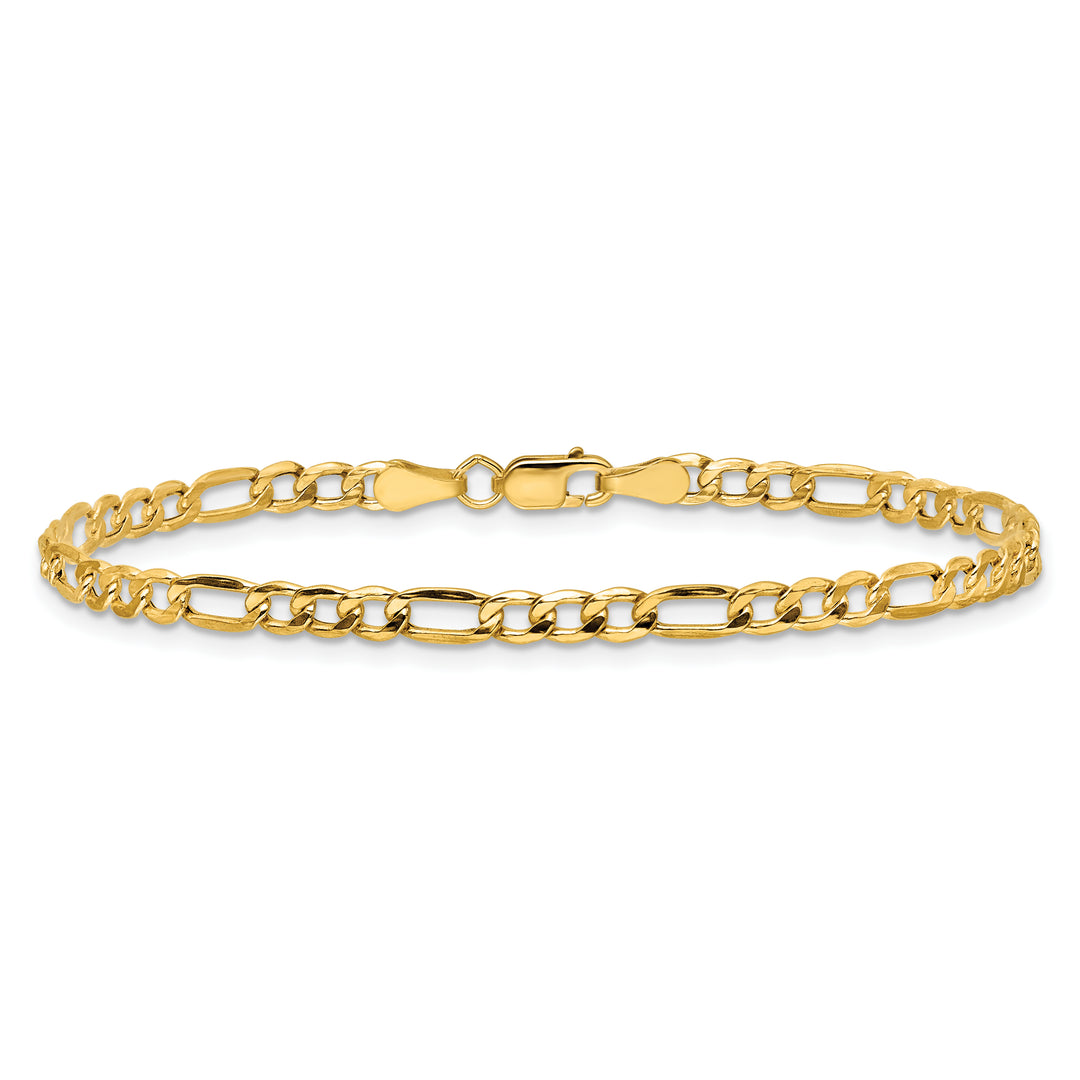 14k 3.5mm Semi-Solid Figaro Chain