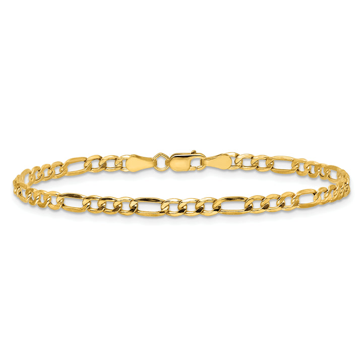 14k 3.5mm Semi-Solid Figaro Chain