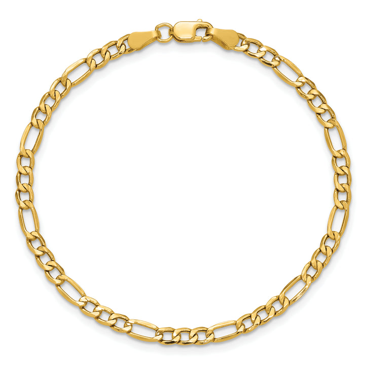14k 3.5mm Semi-Solid Figaro Chain