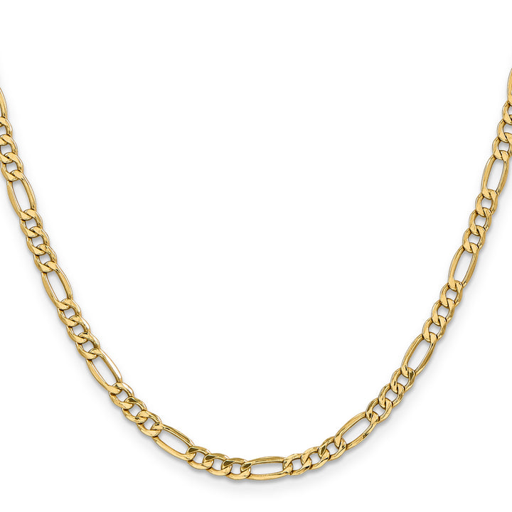 14k 4.2mm Semi-Solid Figaro Chain