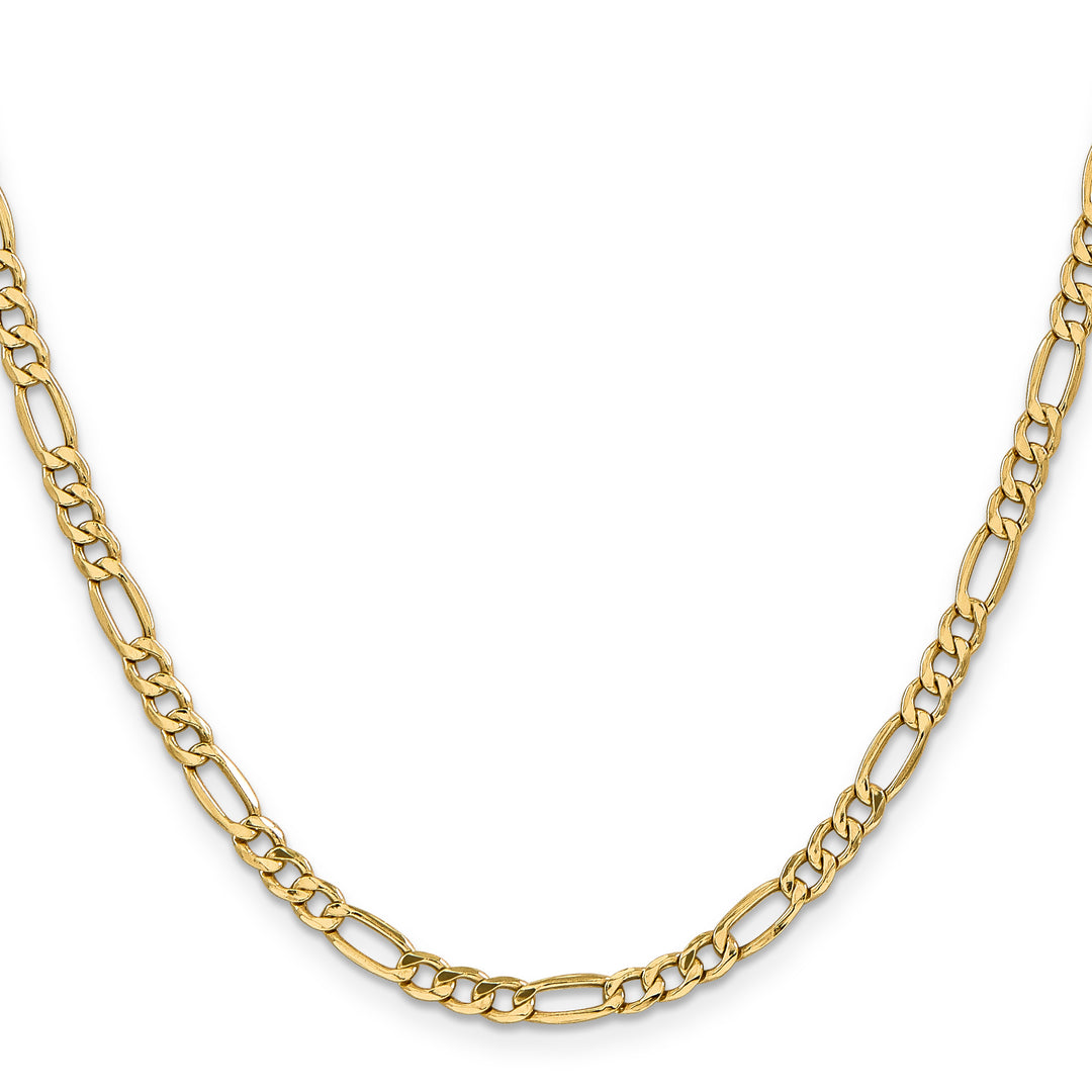 14k 4.2mm Semi-Solid Figaro Chain