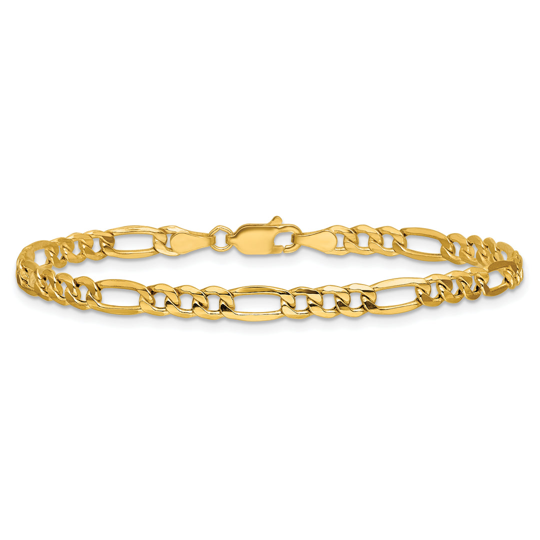 14k 4.2mm Semi-Solid Figaro Chain