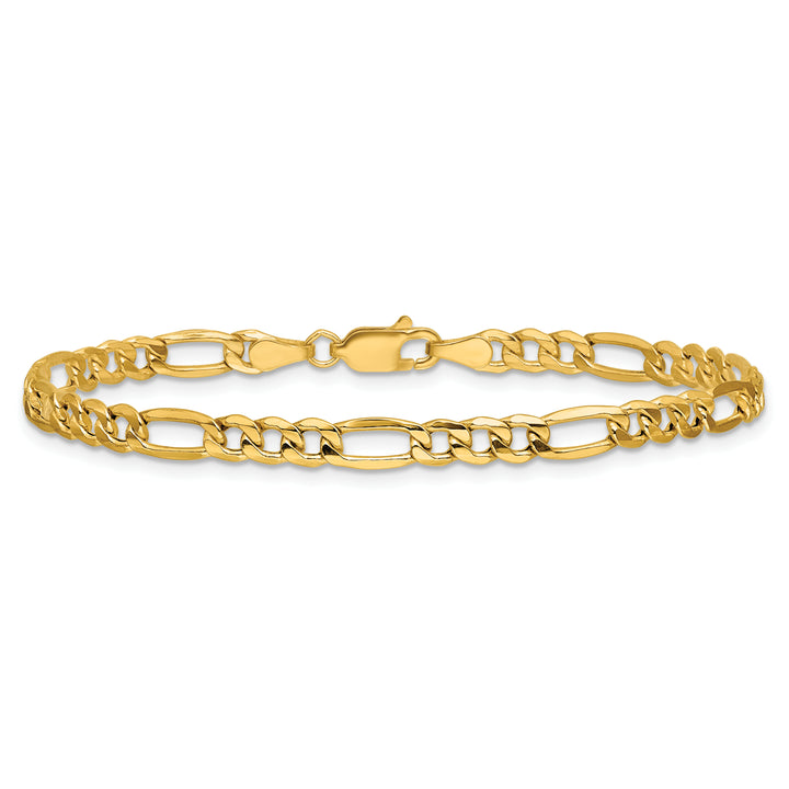 14k 4.2mm Semi-Solid Figaro Chain