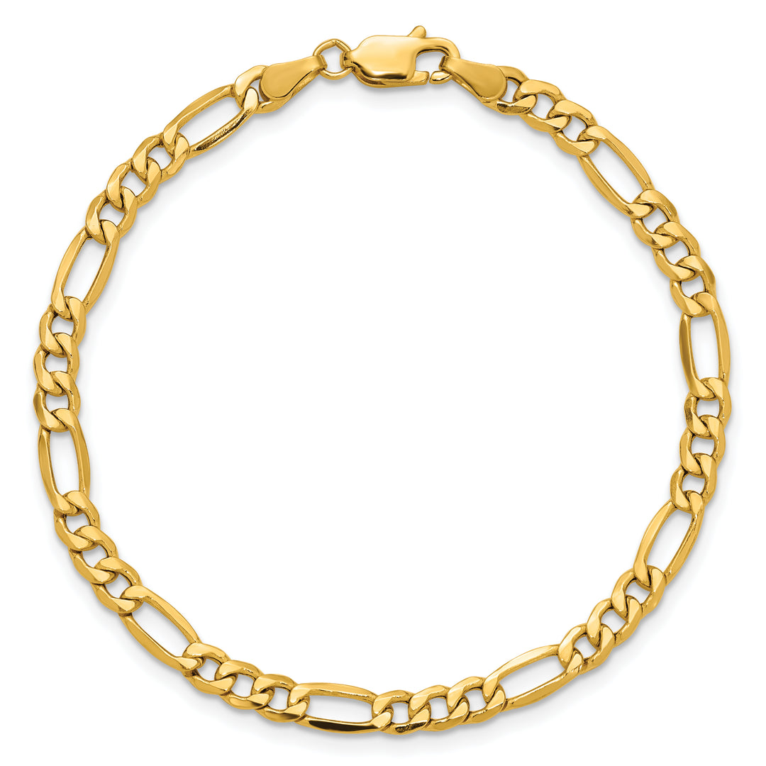14k 4.2mm Semi-Solid Figaro Chain