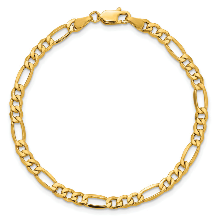 14k 4.2mm Semi-Solid Figaro Chain