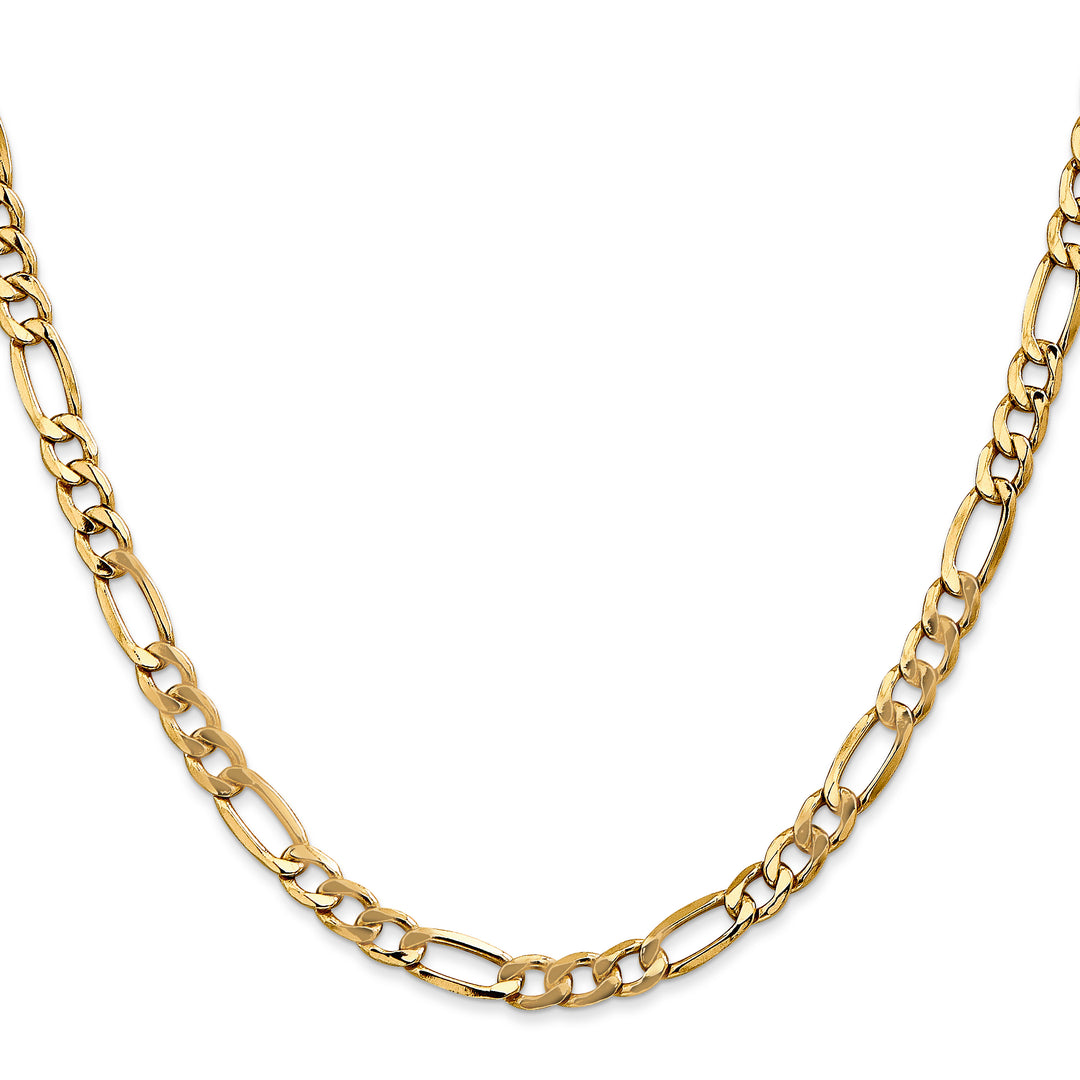 14k 5.75mm Semi-Solid Figaro Chain