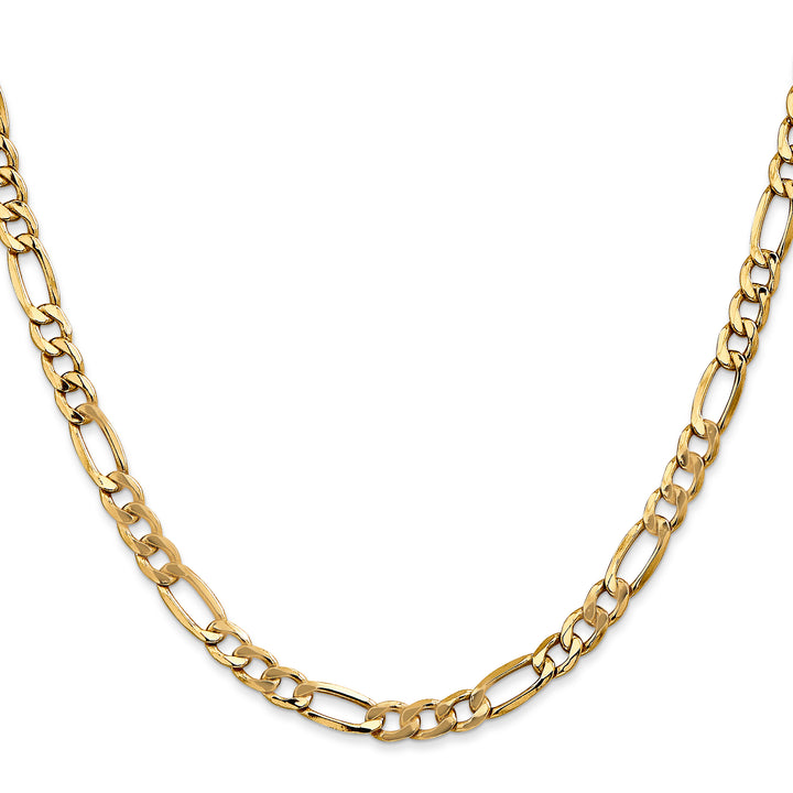 14k 5.75mm Semi-Solid Figaro Chain