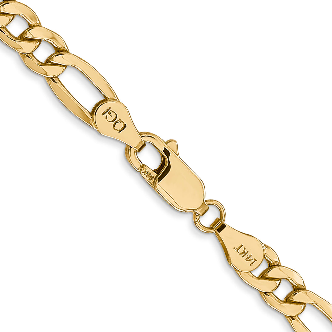 14k 5.75mm Semi-Solid Figaro Chain