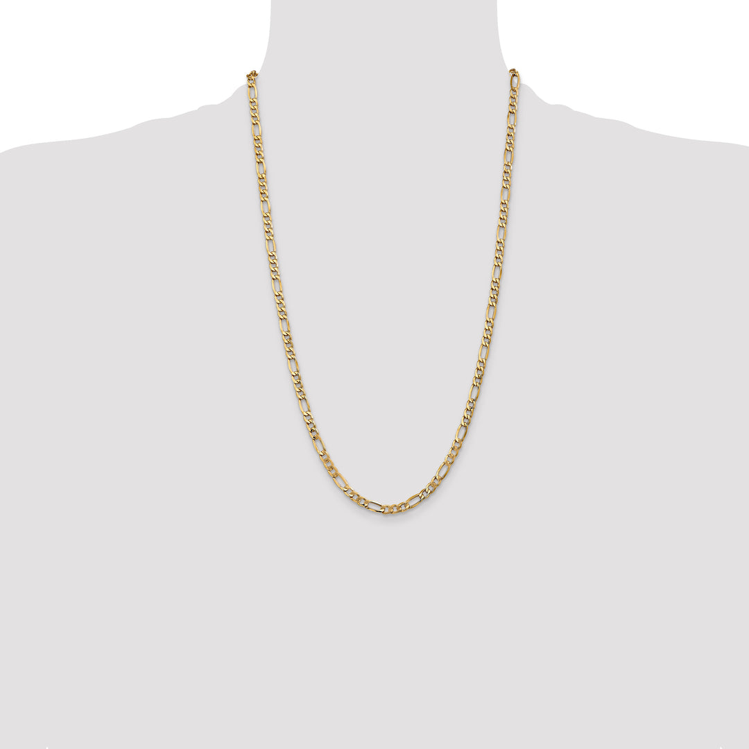 14k 5.75mm Semi-Solid Figaro Chain