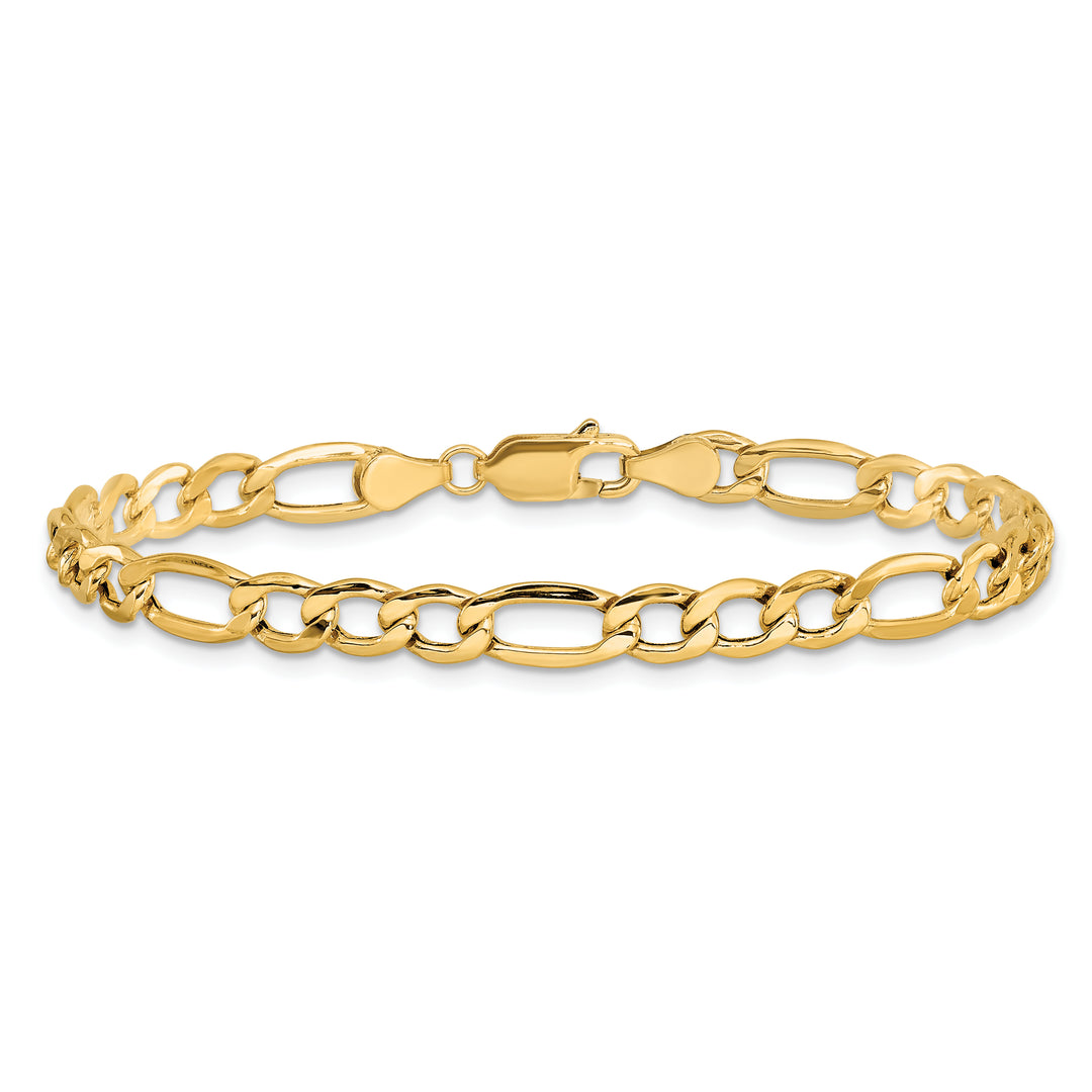 14k 5.75mm Semi-Solid Figaro Chain