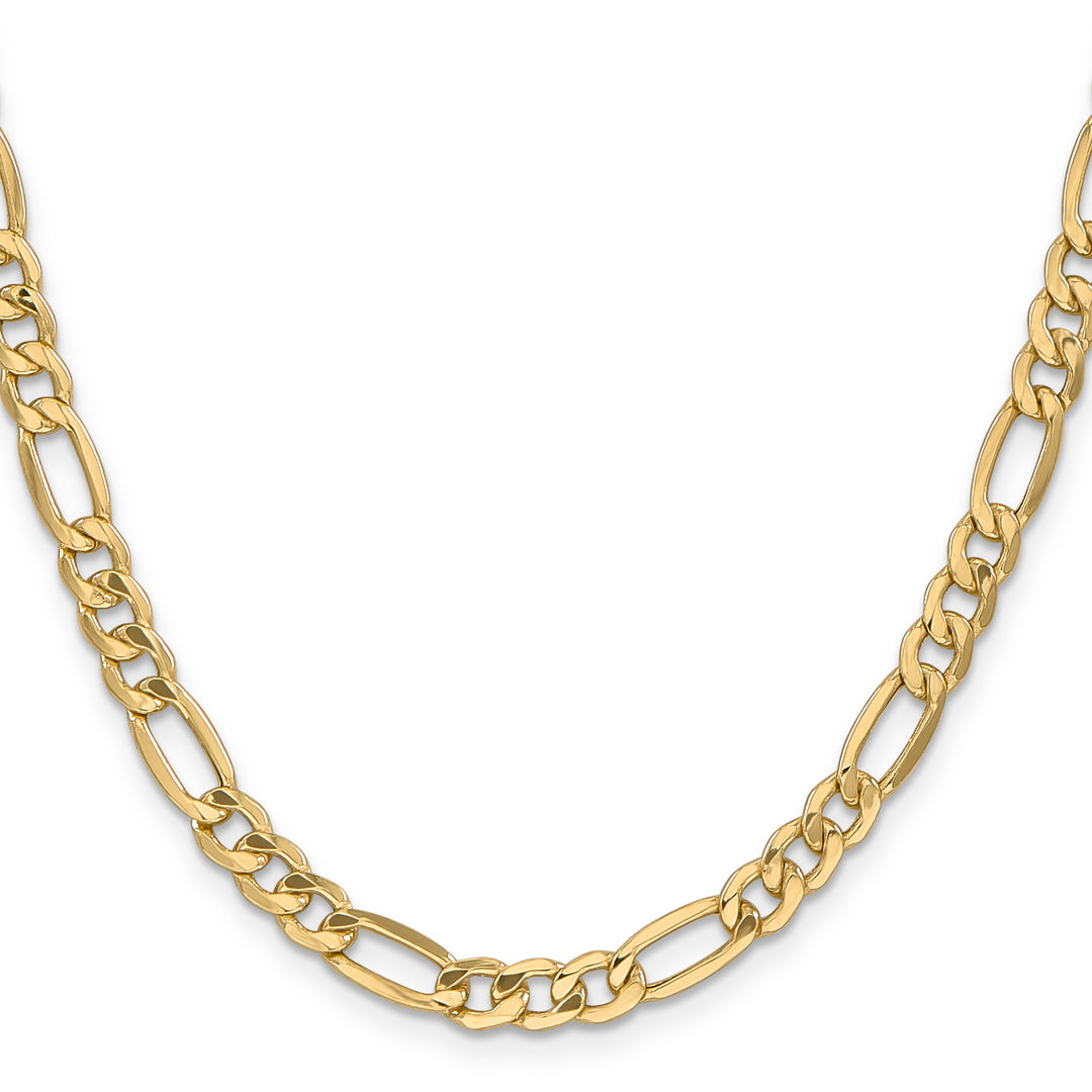 14k 6.25mm Semi-Solid Figaro Chain