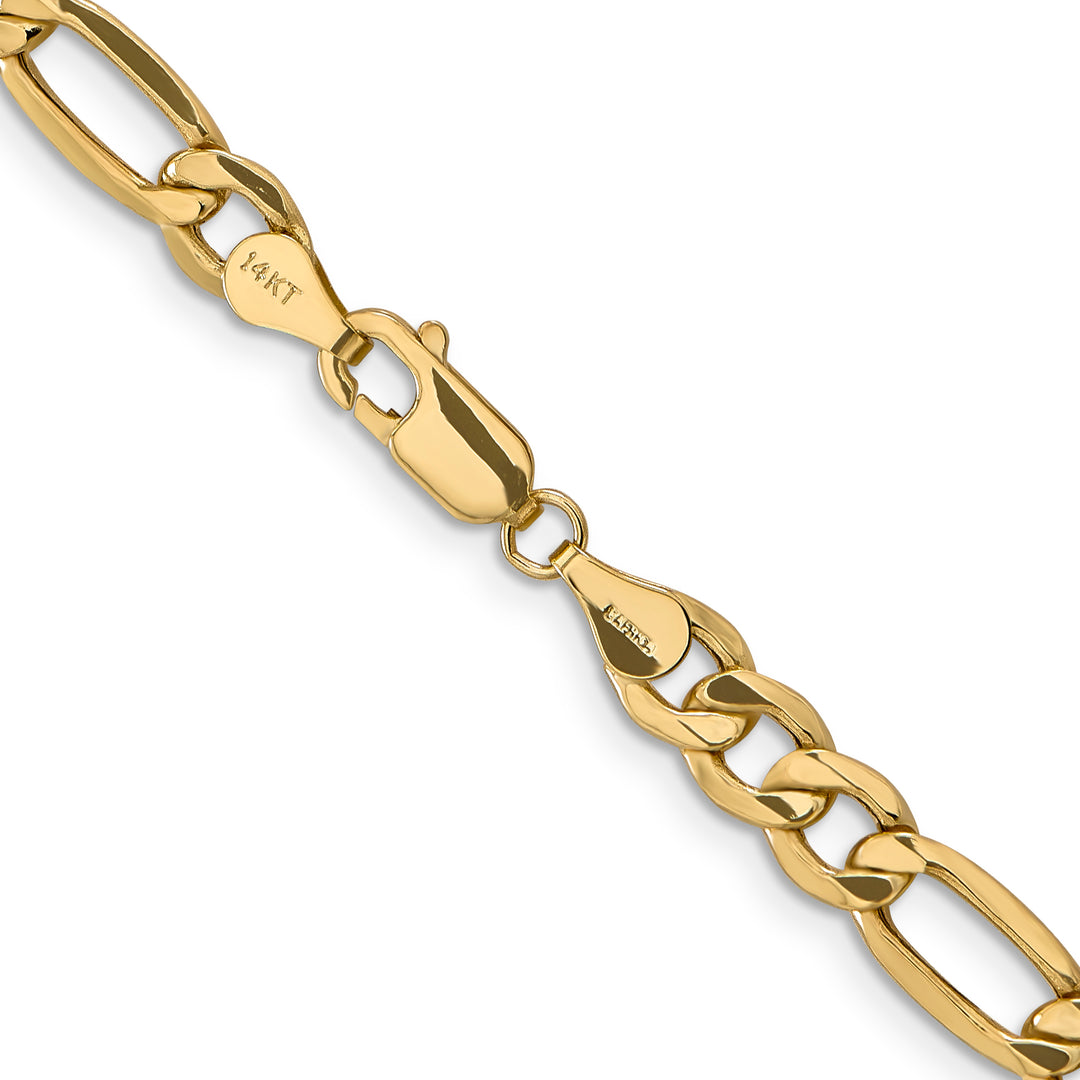 14k 6.25mm Semi-Solid Figaro Chain