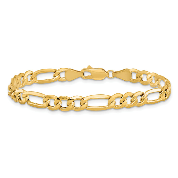14k 6.25mm Semi-Solid Figaro Chain