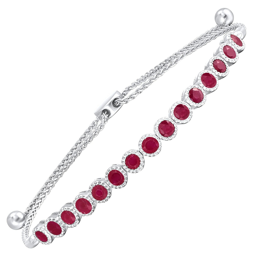 Silver Ruby 2 1/3Ctw Bracelet