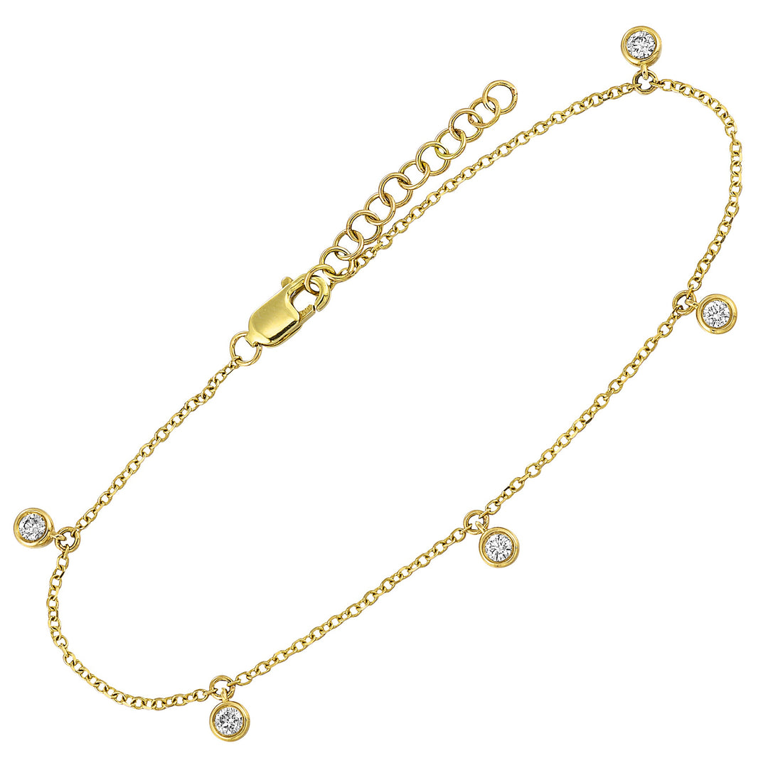 14Kt Yellow Gold Diamond 1/4Ctw Bracelet