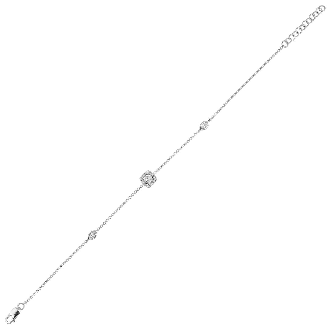 14Kt White Gold Diamond 3/8Ctw Bracelet