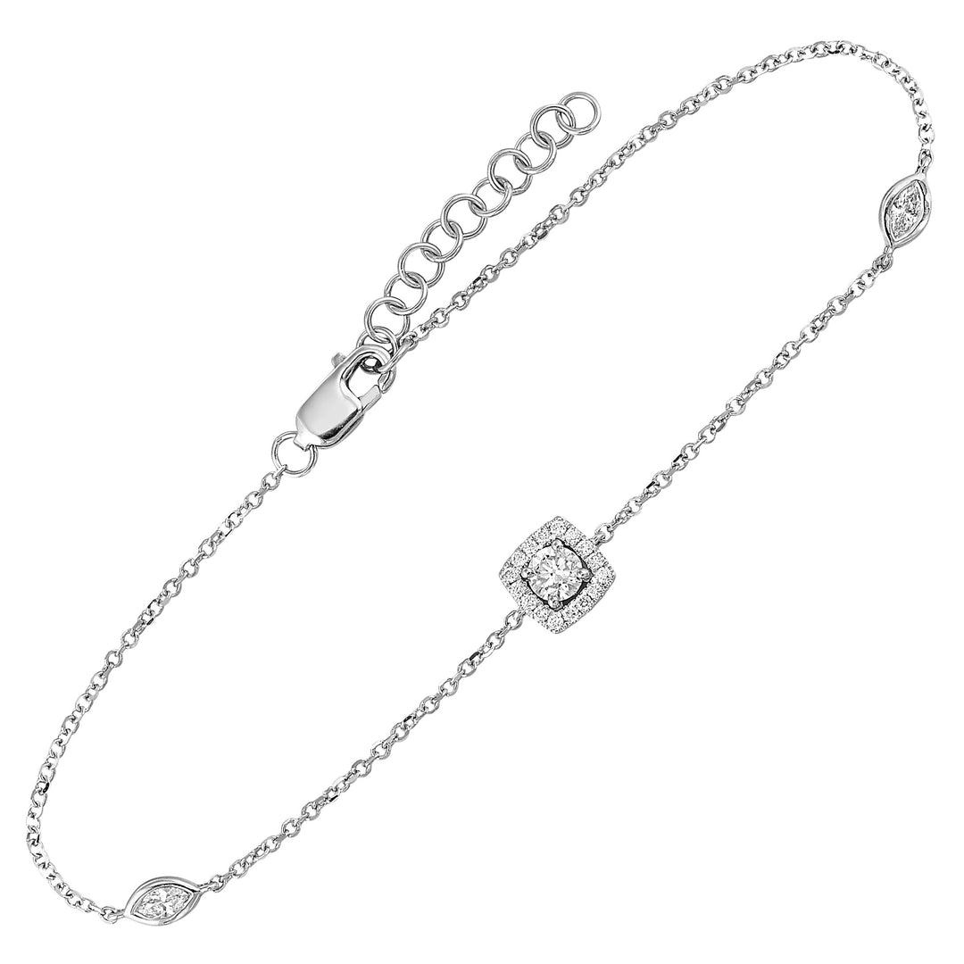 14Kt White Gold Diamond 3/8Ctw Bracelet